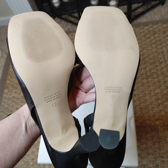 NAPOLEONI Square Toe Sling Back Sandal, BLACK 10.5 - Picture 12 of 14